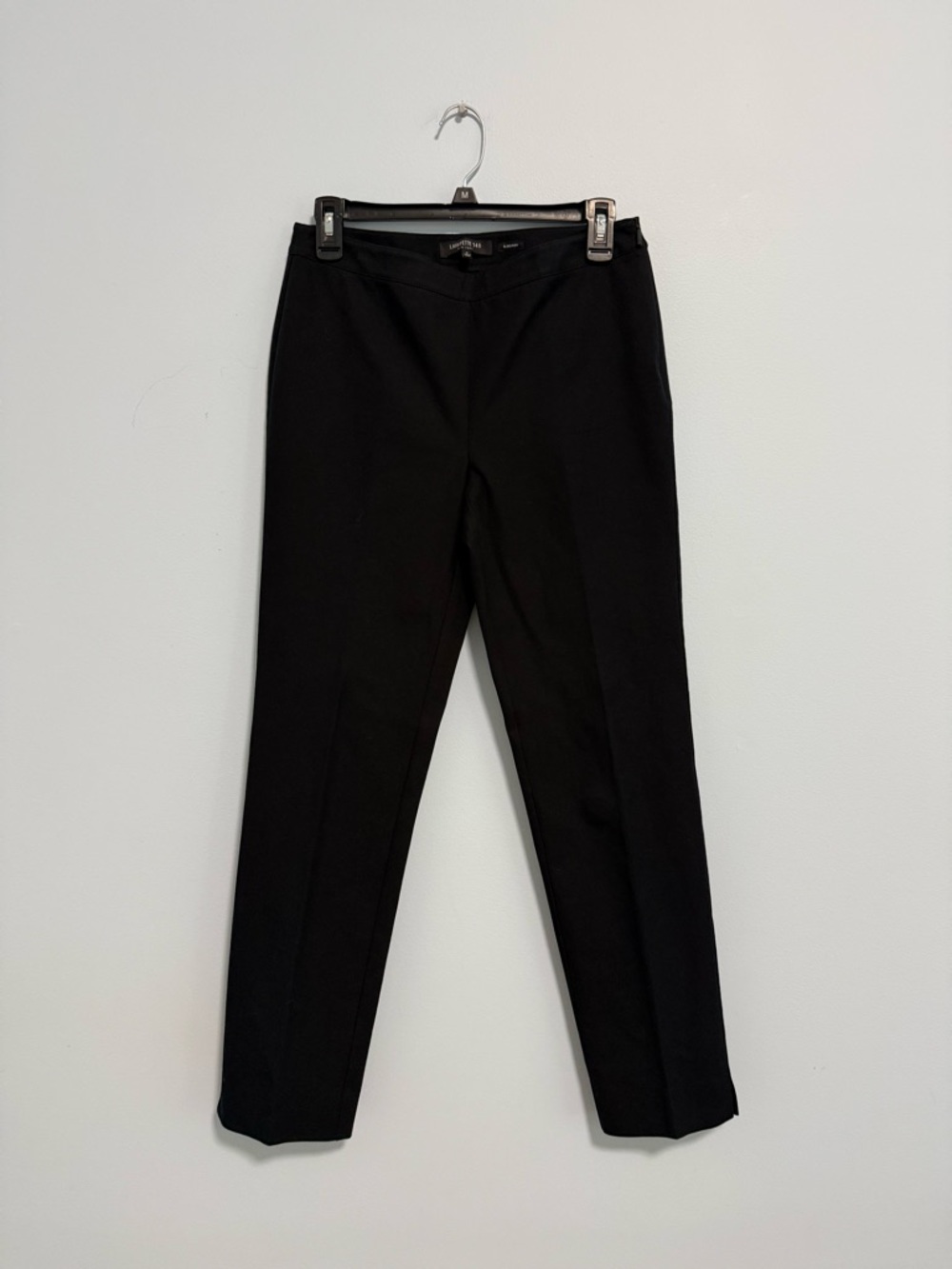 lafayette 148 New York Bleeker straight Cotton Black Pants Size 2